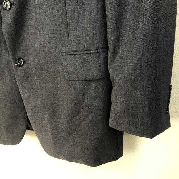 Jos A Bank Sport Coat Mens 43L Long Gray 100% Wool Jacket Blazer Office Classic - Picture 12 of 12